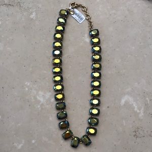 J Crew emerald statement necklace